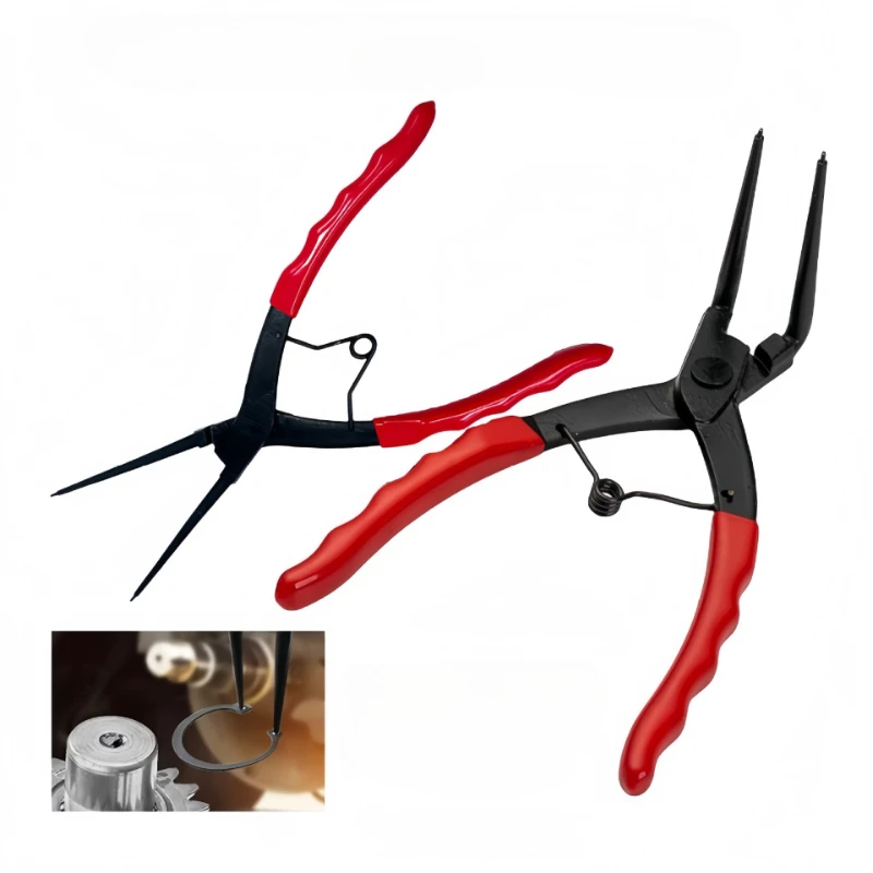 Snap Button Plier - 180° Bent Snap-Ring Pliers Heavy-duty Cylinder