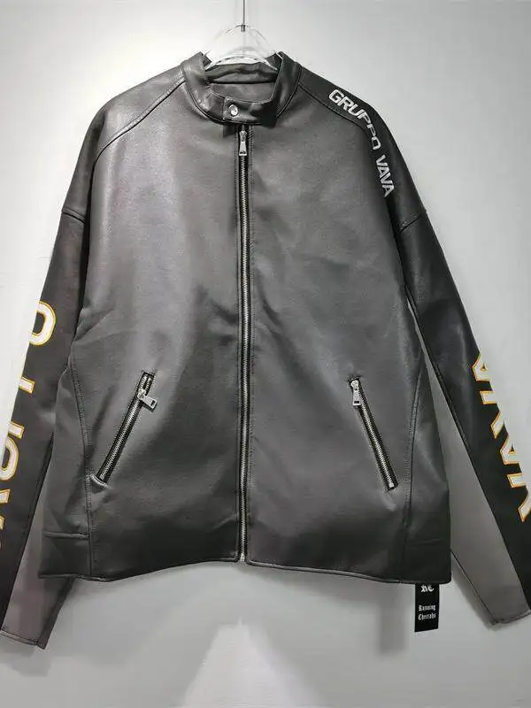 Leather Needle Heavy - VAVA heavy leather jacket VAFFANCULO GO46