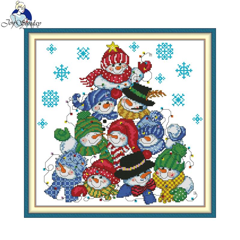Textile Sewing Patterns - Building A Snowman Pattern JoySunday Printed