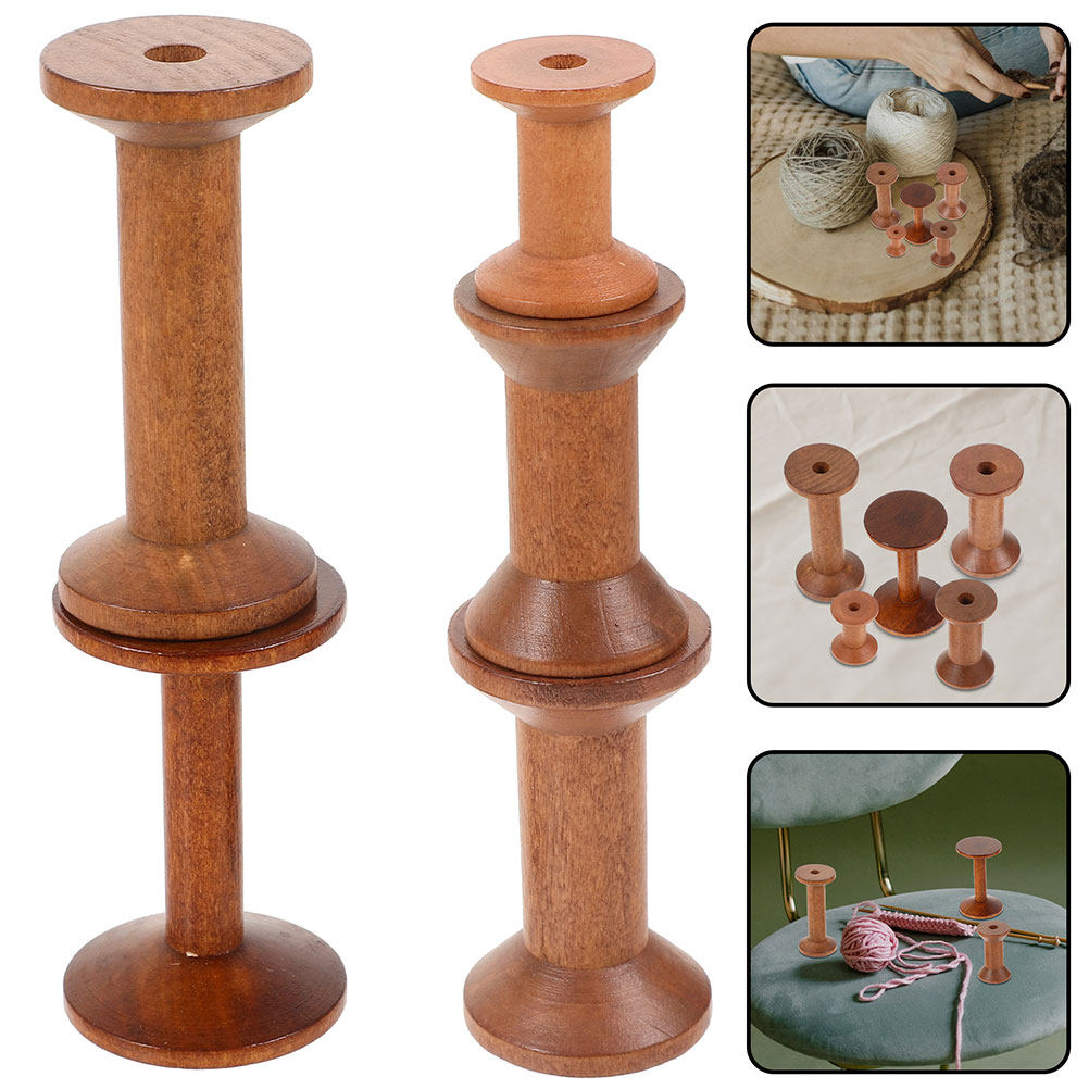 Thread Bobbins Empty - 7Pcs Wooden Thread Spools Vintage Empty