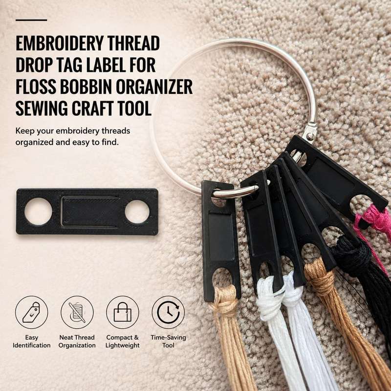 Sewing Labels - Embroidery Thread Drop Tag Label for