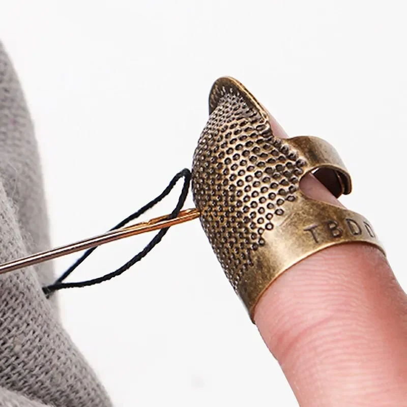 Sewing Thimble Metal - 2pcs Copper Thimble Sewing Retro Finger