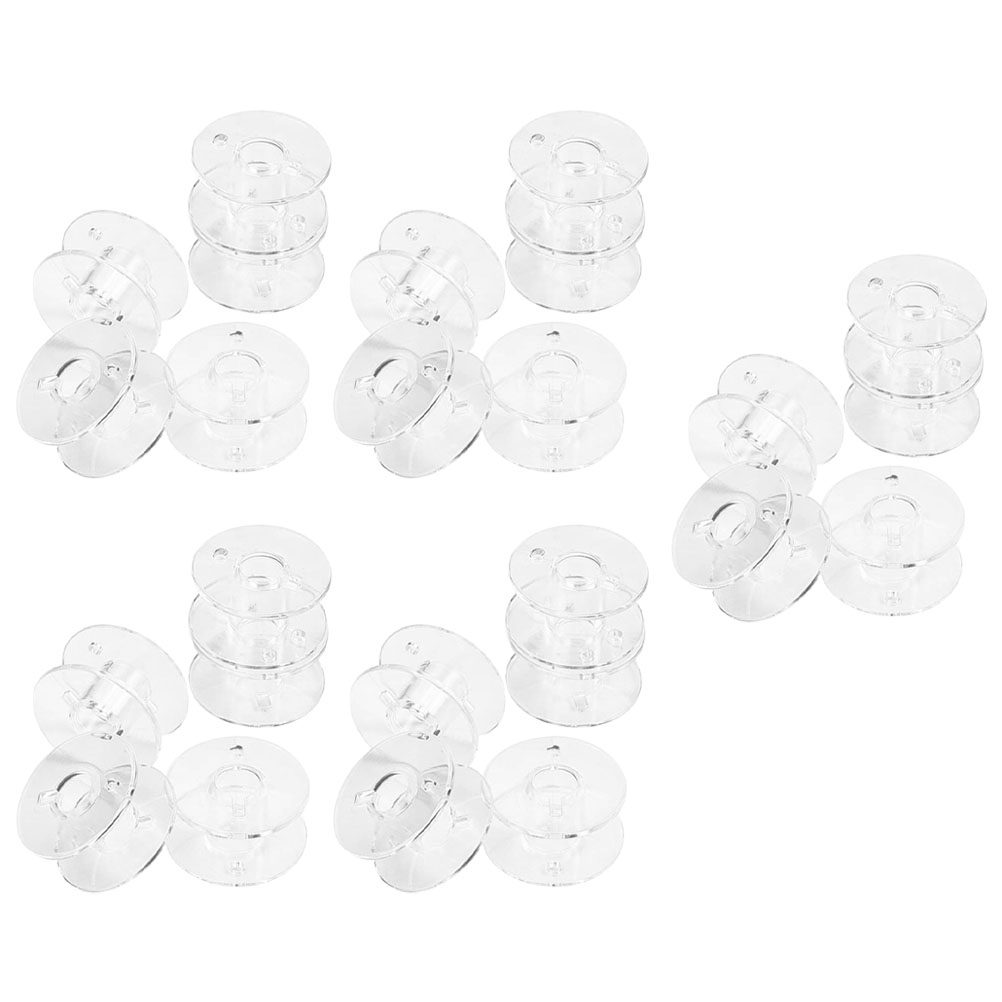 Thread Bobbins Empty - 1Set Transparent Plastic Bobbins for Sewing