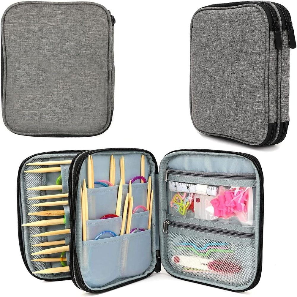 Textile Sewing Kit - Knitting Needle Case, Portable Crochet Needle