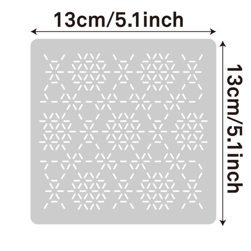 Textile Sewing Patterns - Embroidery Stencil Template Set Sashiko Reusable