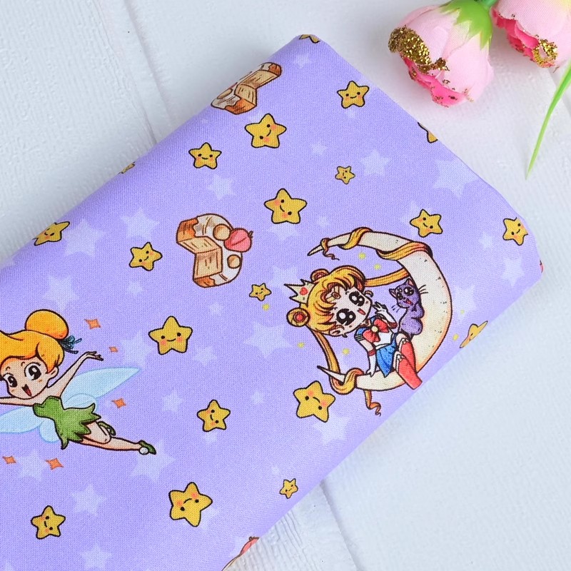 Sailor Moon Stars Cartoon Girl - Textile And Sewing Materials 评论和价格