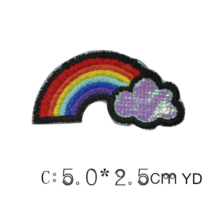 10 Pcs Rainbow Embroidered Pat - Sewing Id 评论和价格