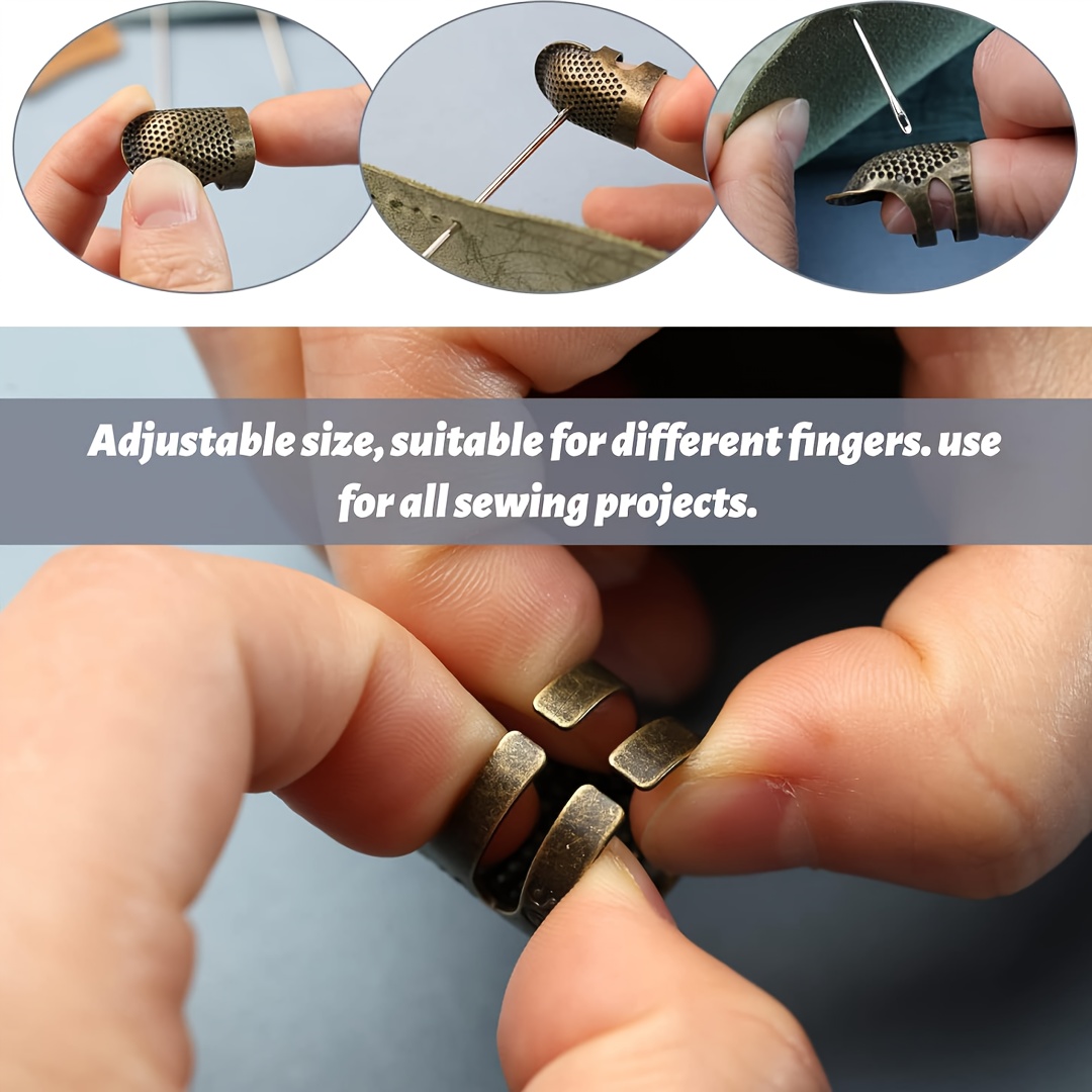 Sewing Thimbles, Adjustable Me - Sewing Thimble Metal 评论和价格