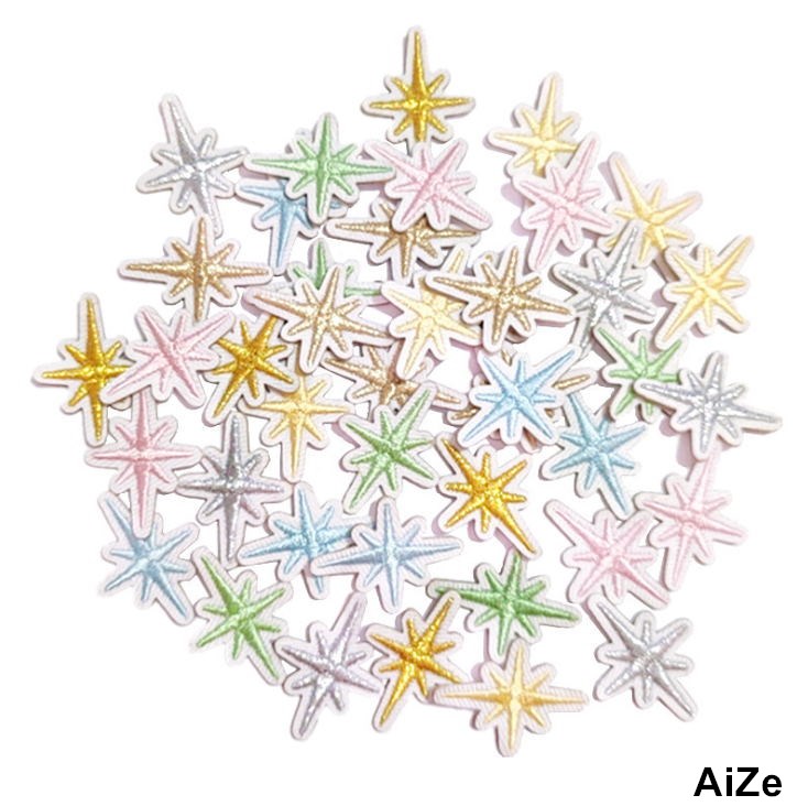 Stick Iron Sew On 10 Pcs Stars - Sewing Id 评论和价格