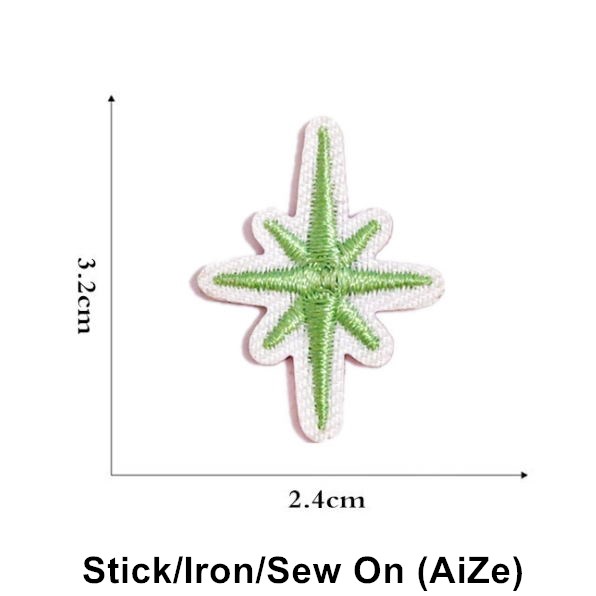 Stick Iron Sew On 10 Pcs Stars - Sewing Id 评论和价格