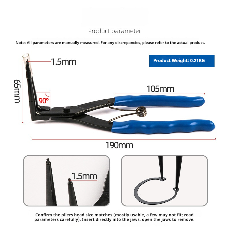 HOMEFISH 90 Degree Bent Long N - Snap Button Plier 评论和价格