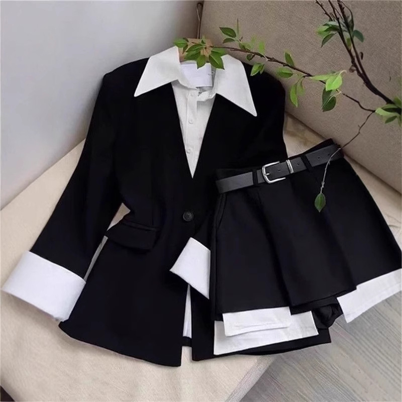 Women Two Piece Skirt Sets Pat - Sewing Jackets 评论和价格