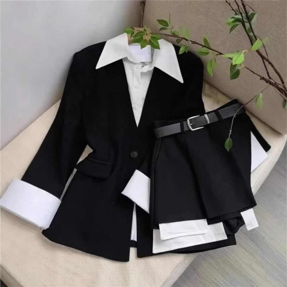 Women Two Piece Skirt Sets Pat - Sewing Jackets 评论和价格