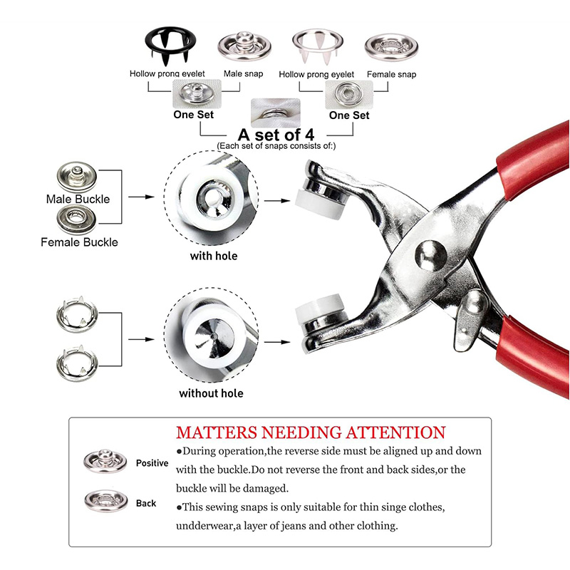 100 Sets Snap Pliers Automatic - Snap Button Plier 评论和价格