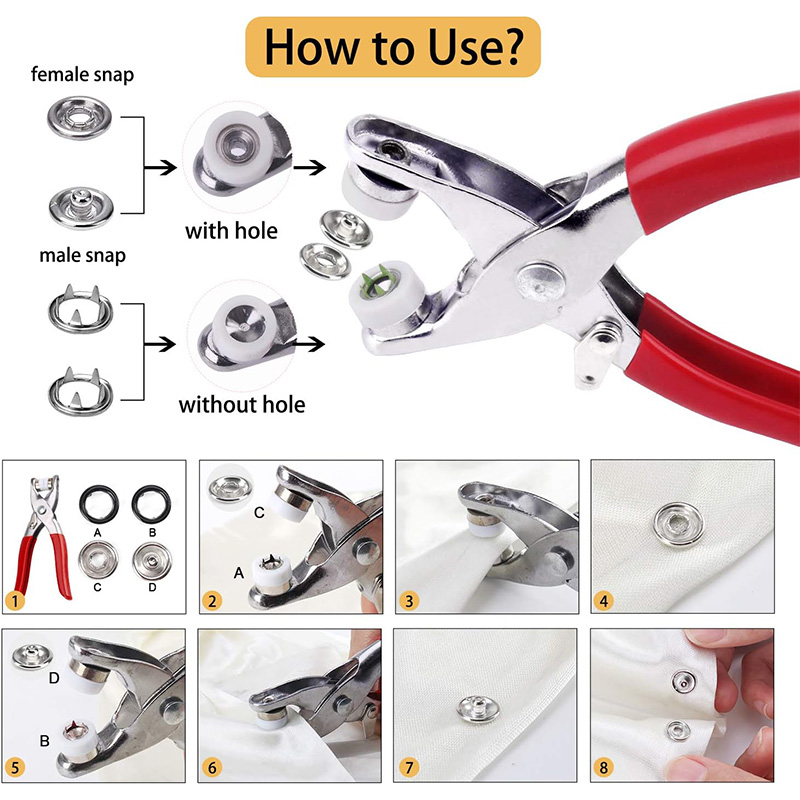 100 Sets Snap Pliers Automatic - Snap Button Plier 评论和价格