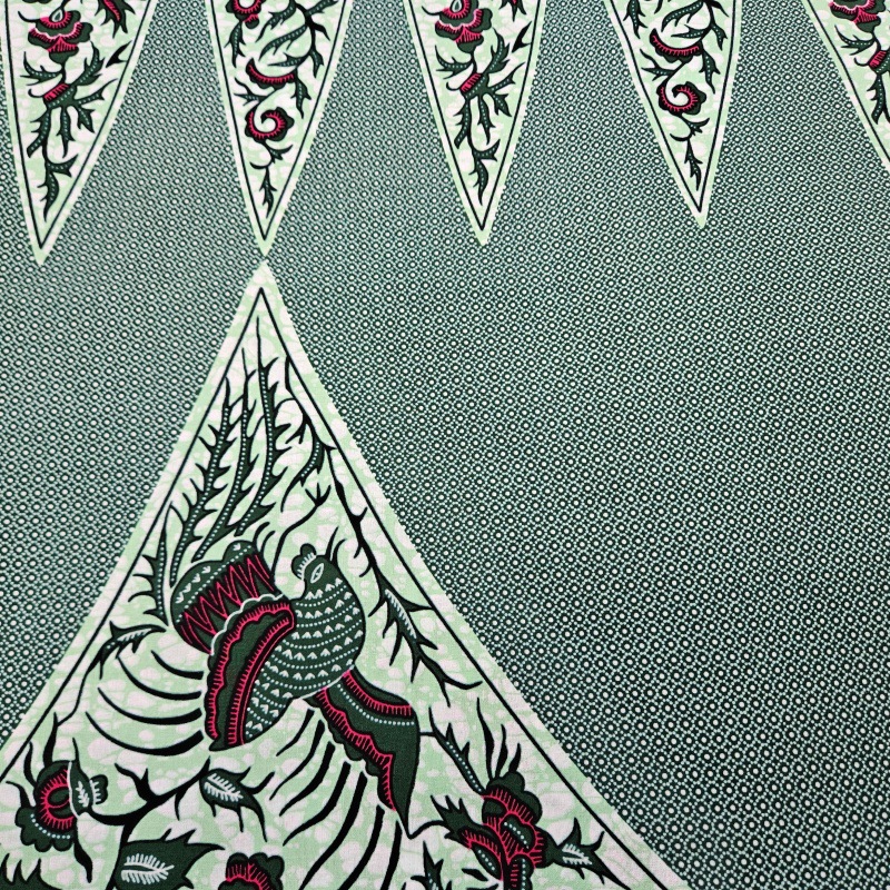 6Yards Long Printed Gray Green - Sewing Batik 评论和价格