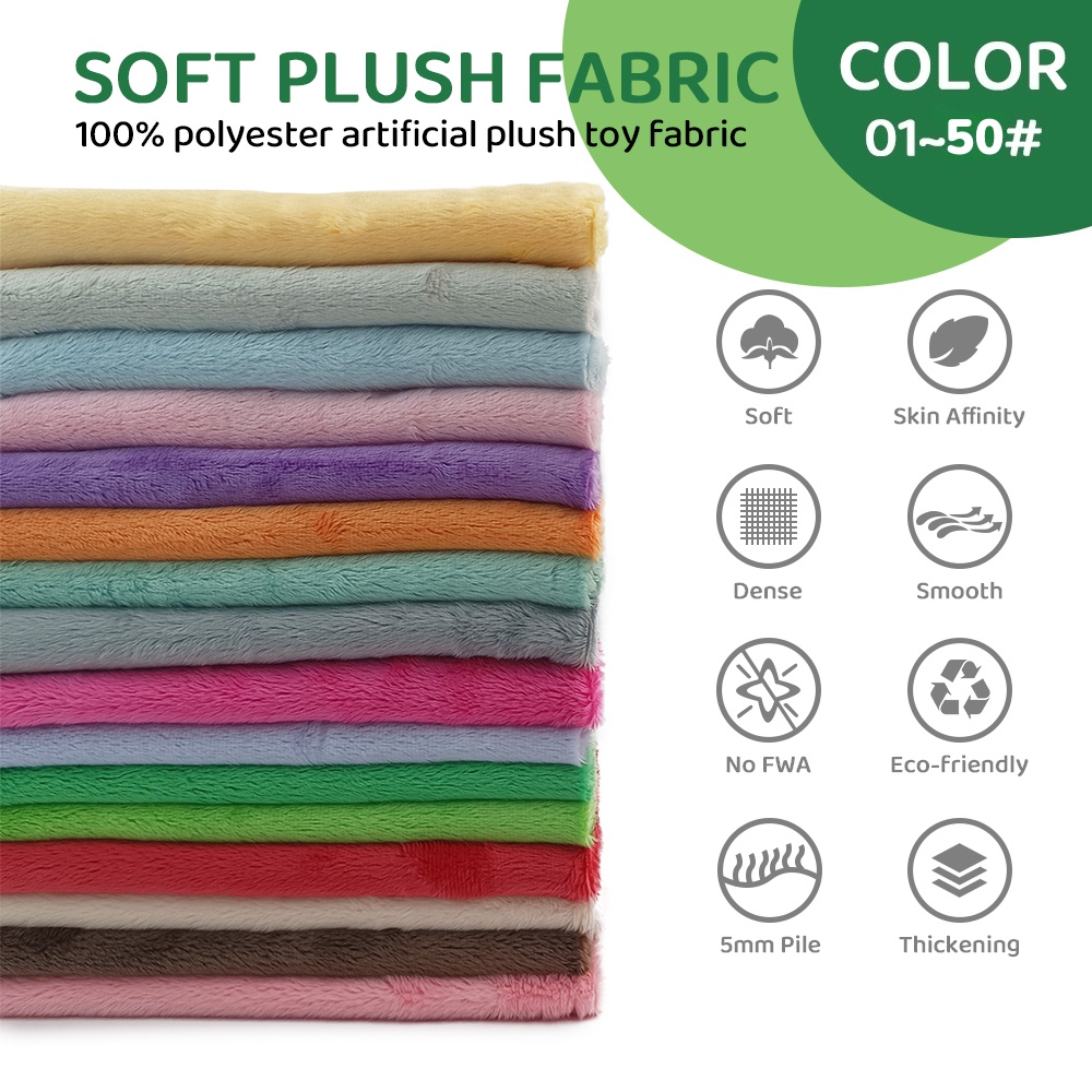01~50# 45x50cm Plush Fabric Fo - Textile And Sewing Materials 评论和价格