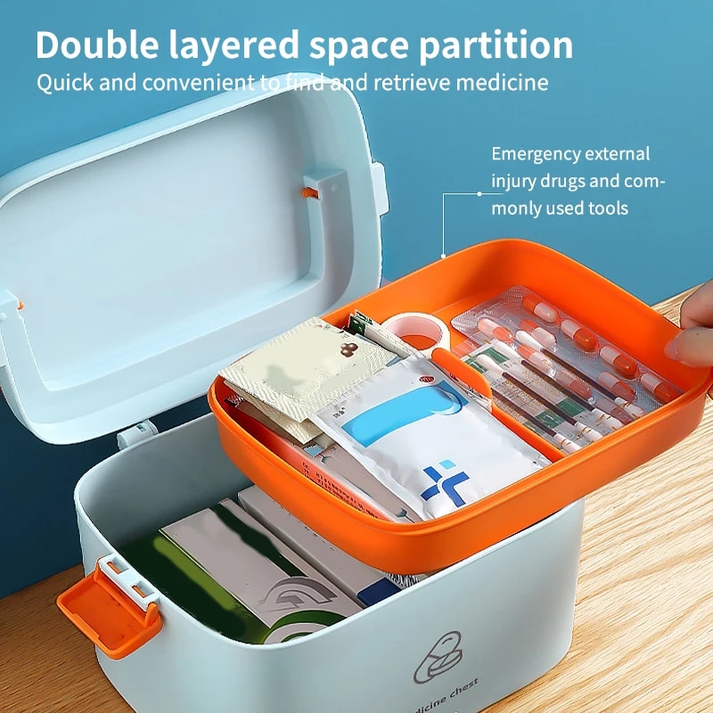 Portable Plastic Medicine Box  - Bobbin Organizer Box 评论和价格