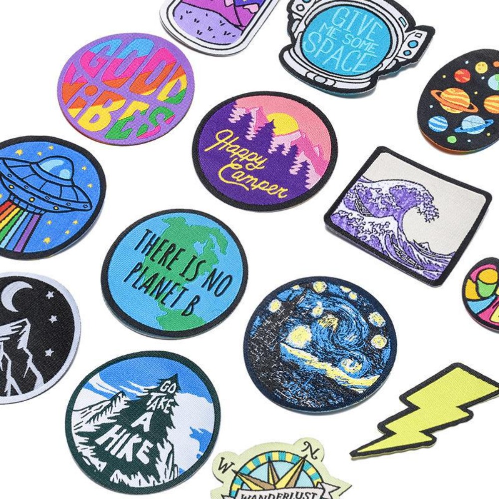 Cartoon Landscape Space Woven  - Sewing Labels 评论和价格