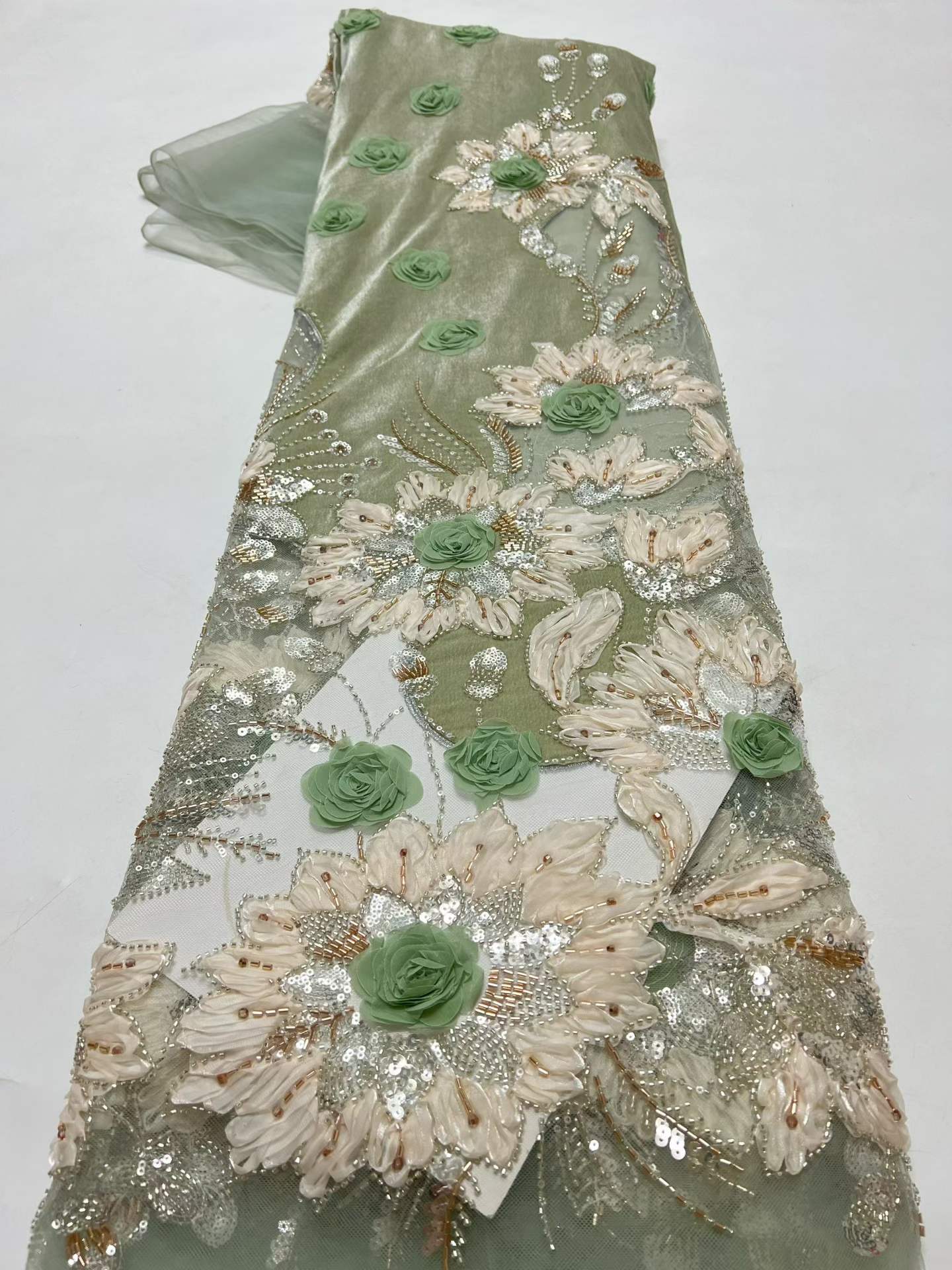Luxury African Velvet Red Bead - Sewing Velvet Fabric 评论和价格