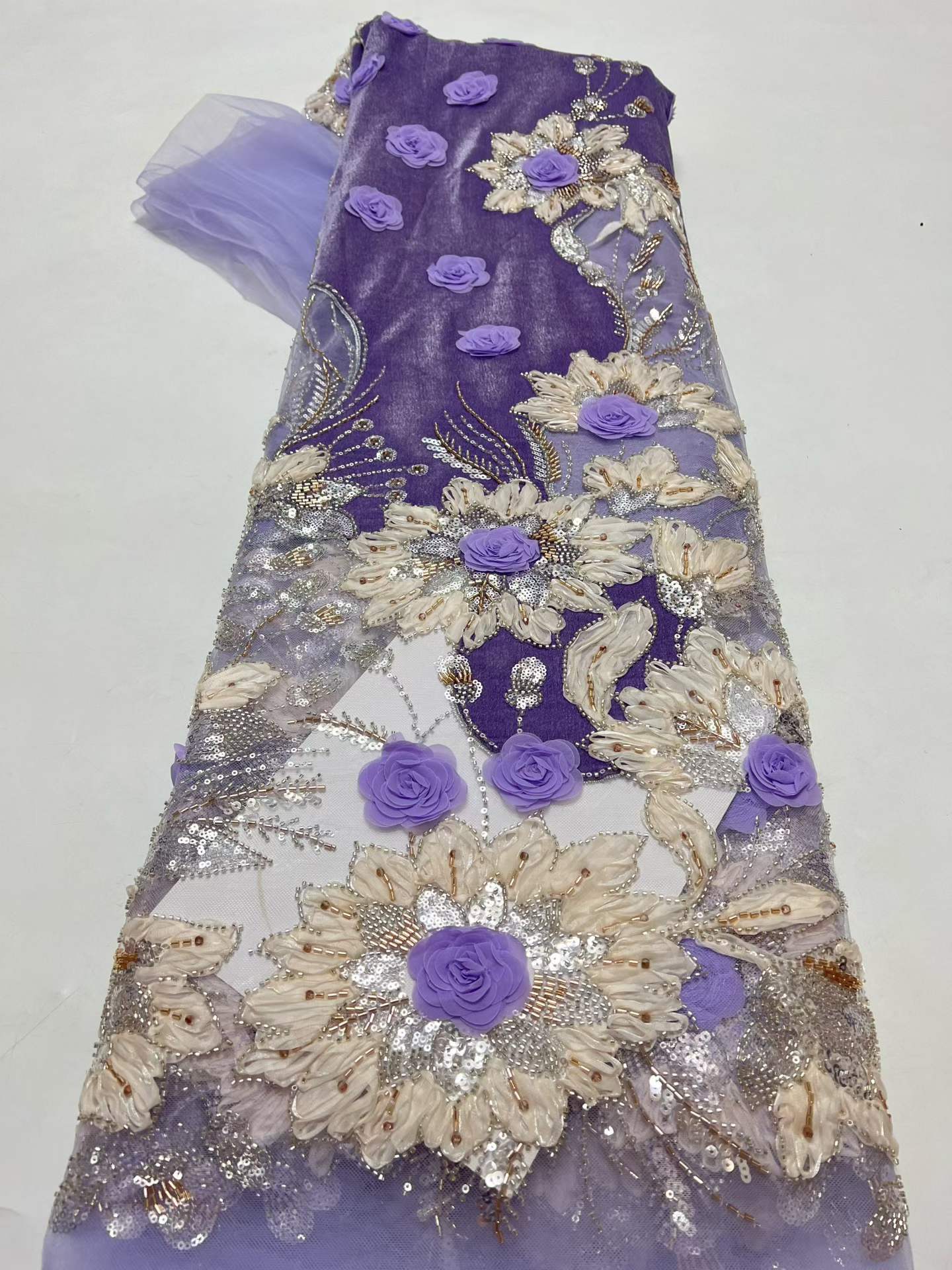 Luxury African Velvet Red Bead - Sewing Velvet Fabric 评论和价格