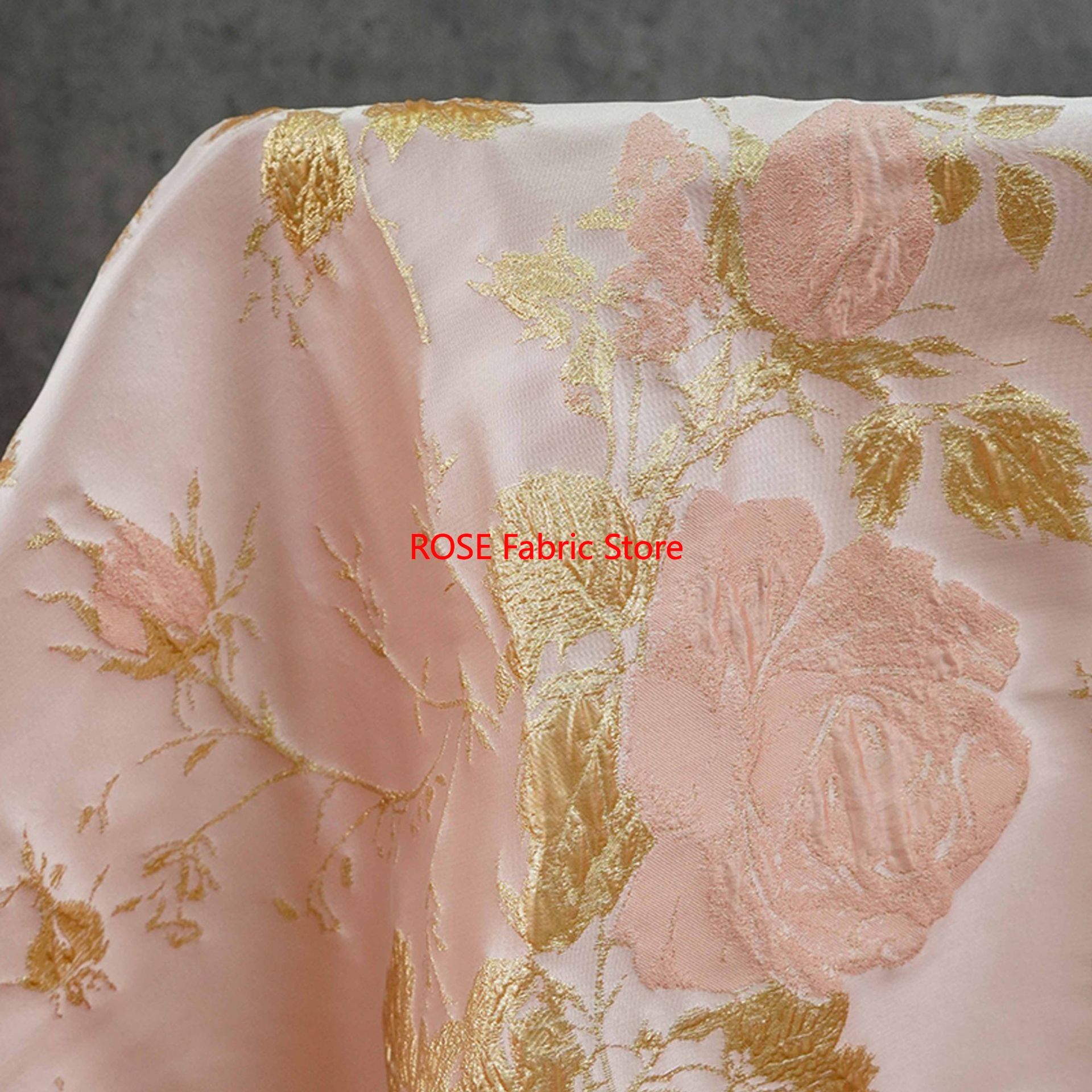 1 meter 3D Relief Gold Silk Fl - Sewing Jackets 评论和价格
