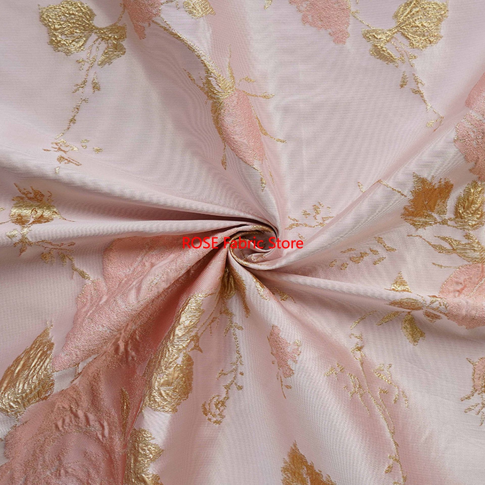 1 meter 3D Relief Gold Silk Fl - Sewing Jackets 评论和价格