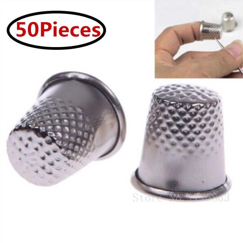 50pcs 18mm Finger Thimbles Met - Sewing Thimble Metal 评论和价格