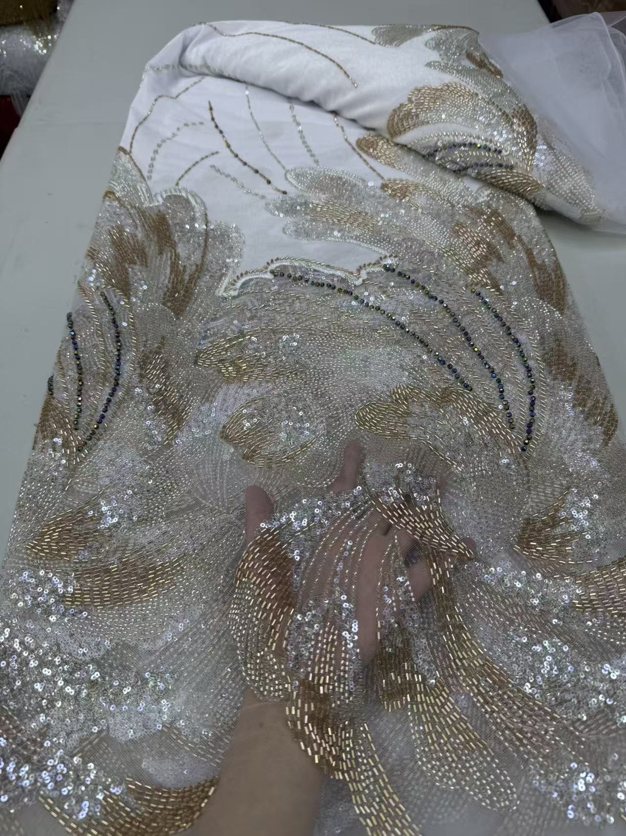 2026 African French Sequin Bea - Sewing Velvet Fabric 评论和价格