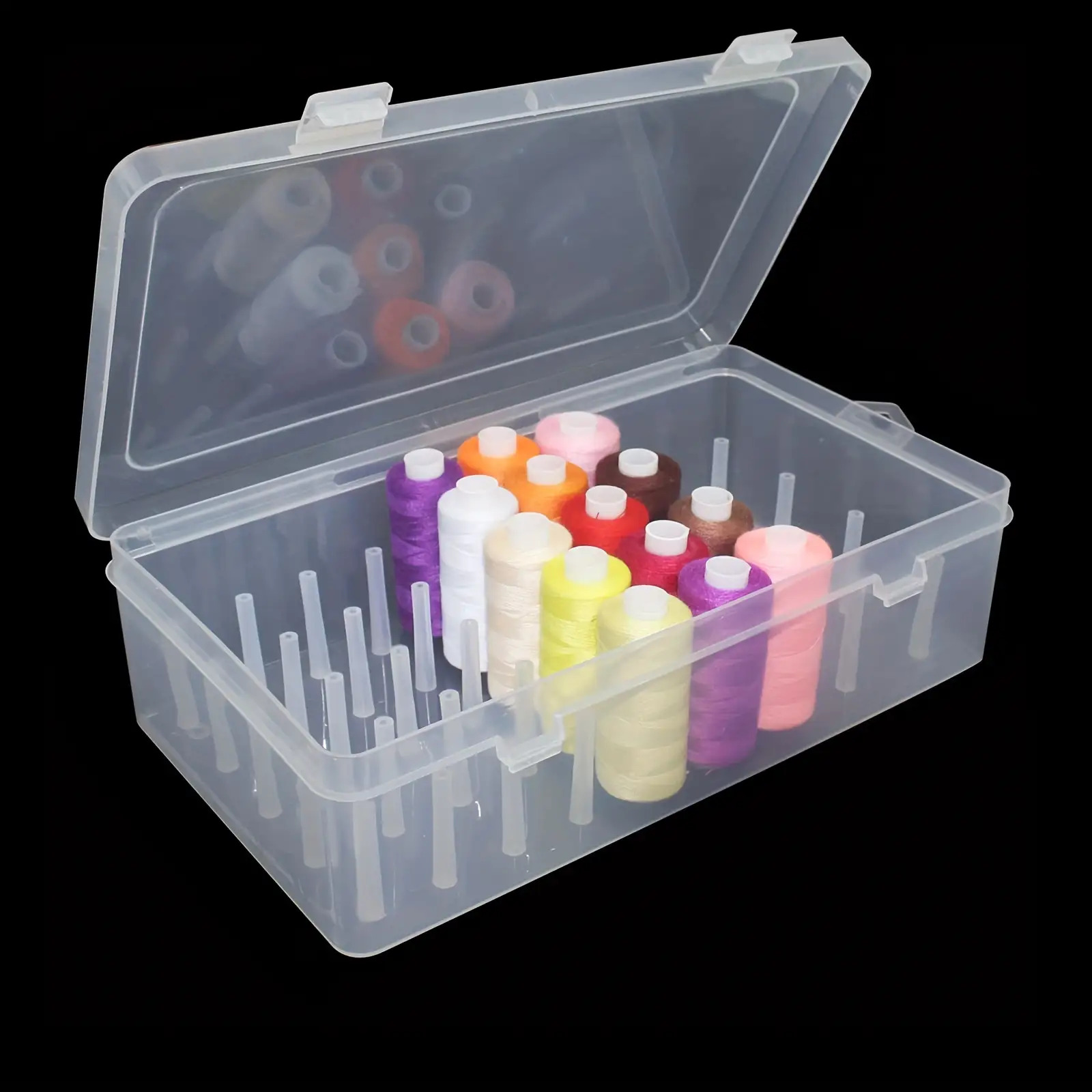 Clear Plastic Sewing Thread St - Bobbin Organizer Box 评论和价格
