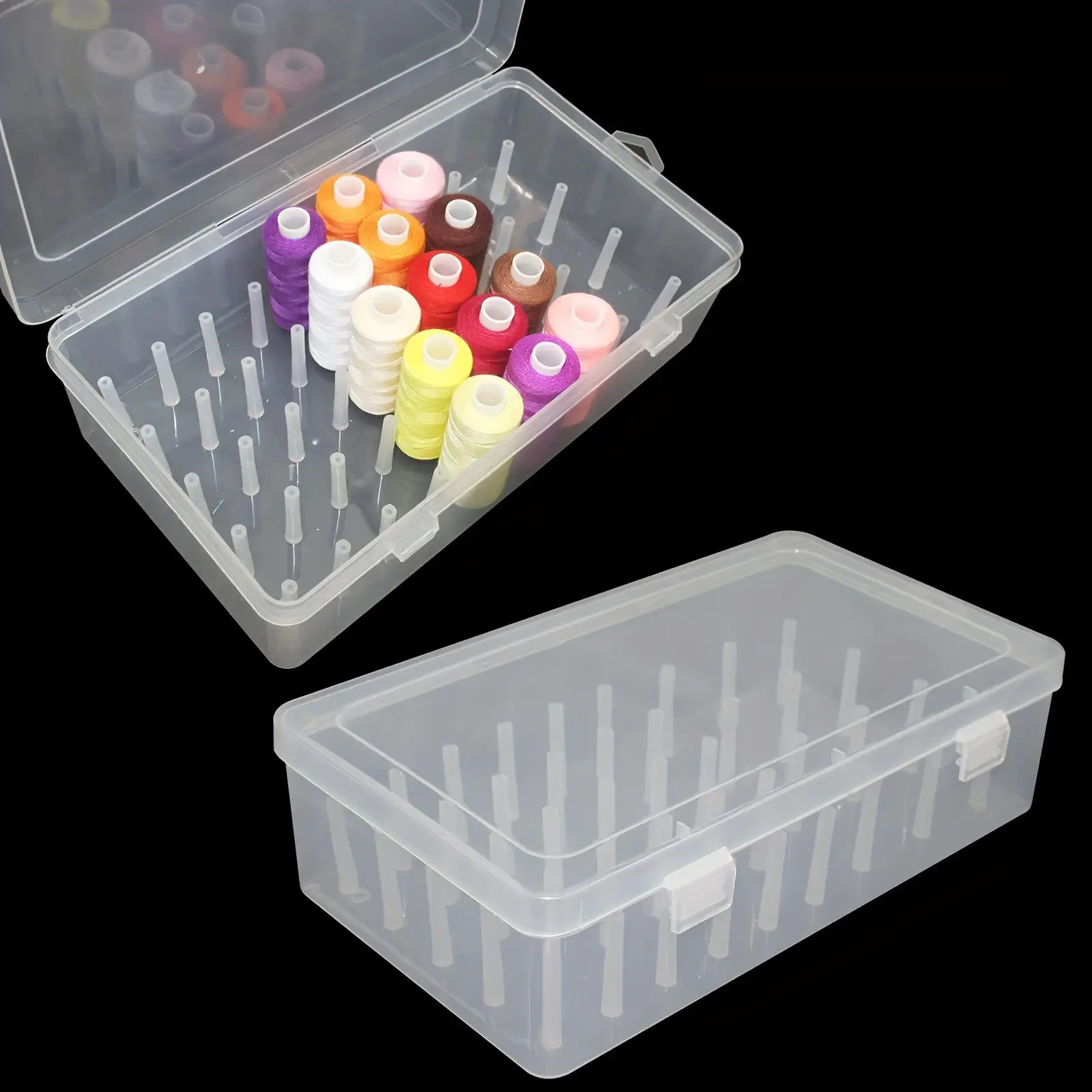 Clear Plastic Sewing Thread St - Bobbin Organizer Box 评论和价格