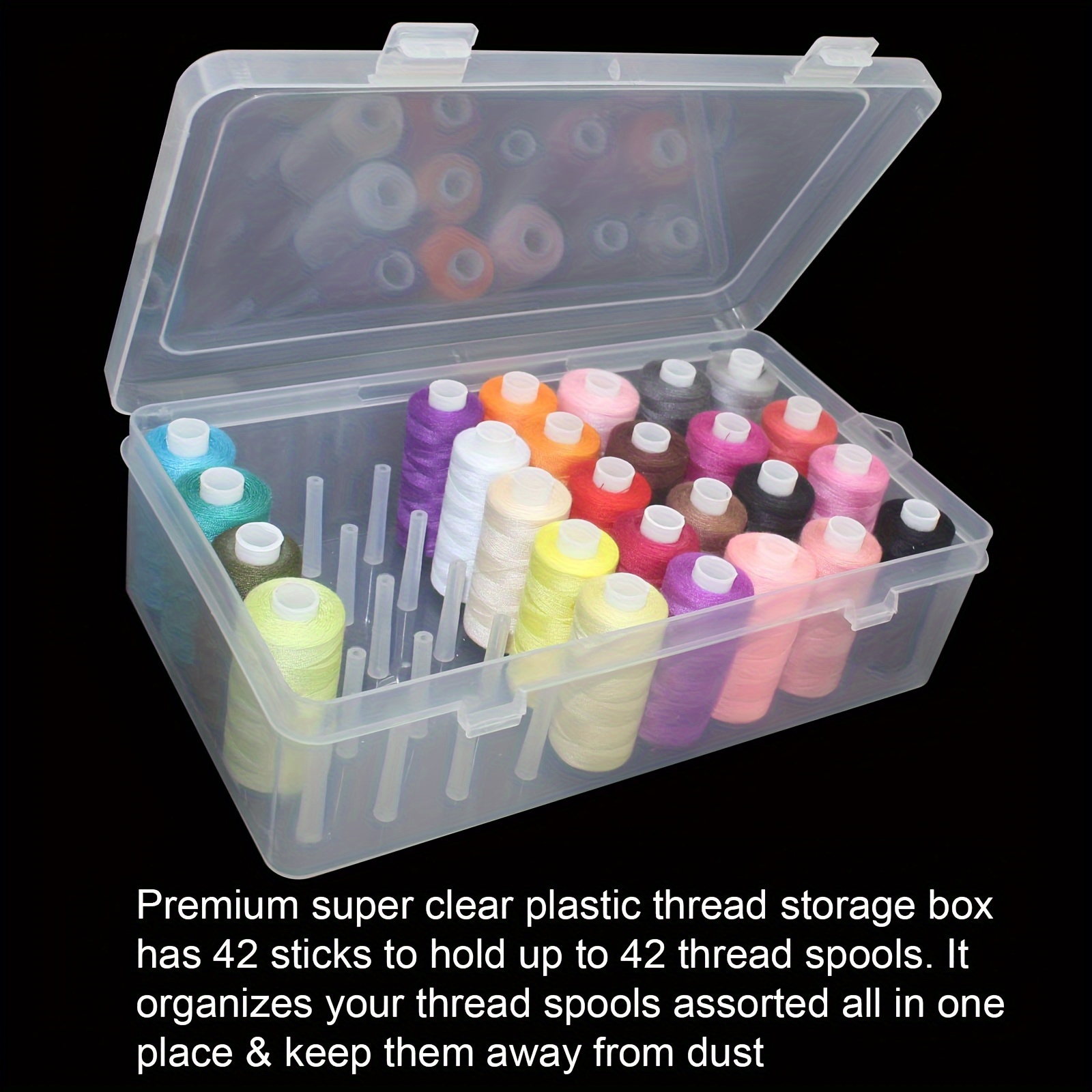 Clear Plastic Sewing Thread St - Bobbin Organizer Box 评论和价格
