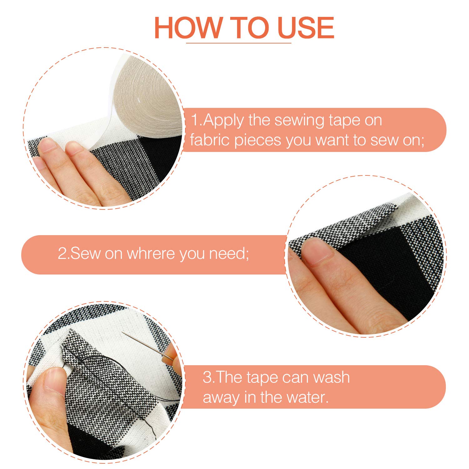 20m Water Soluble Adhesive Tap - Sewing Labels 评论和价格