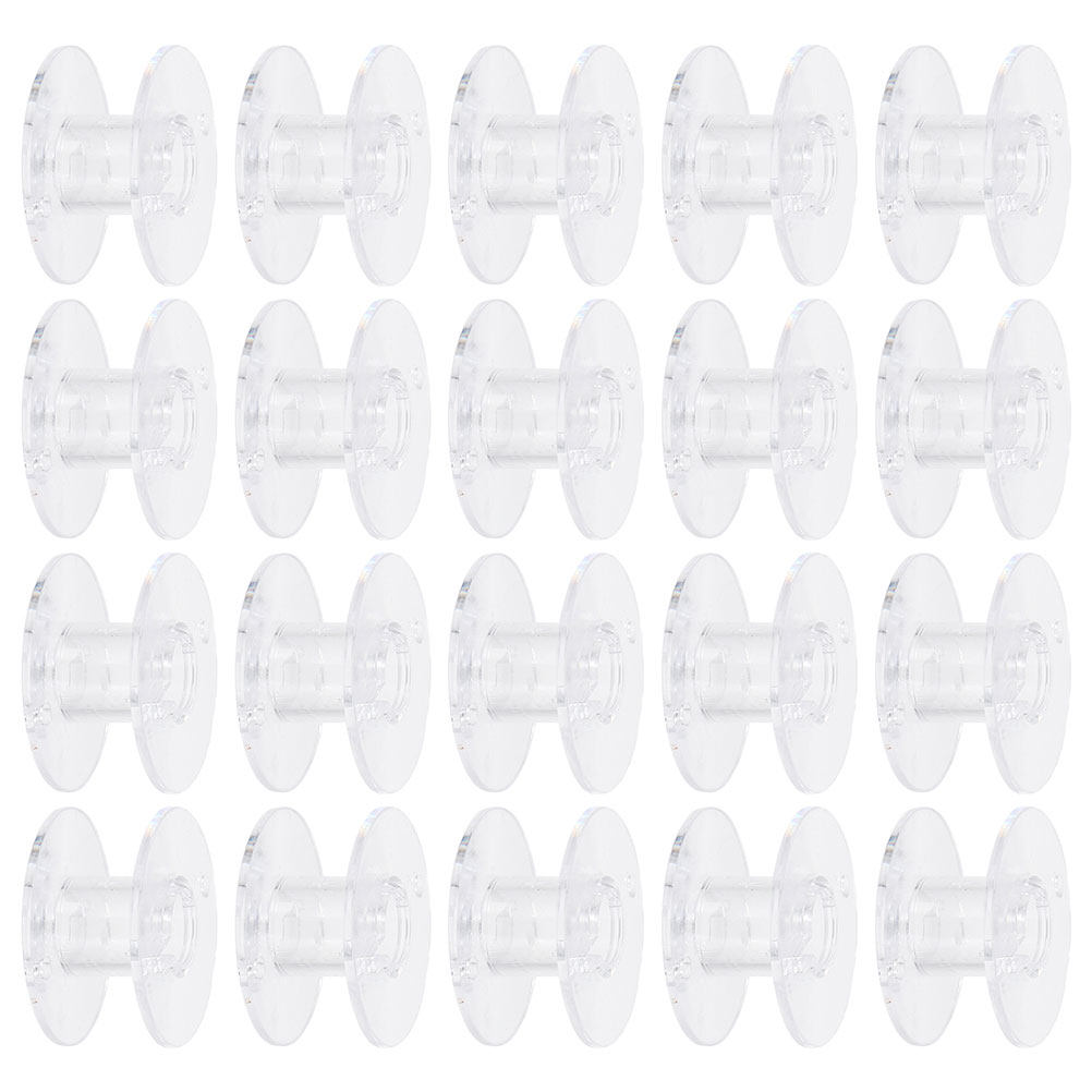 60Pcs Plastic Clear Sewing Mac - Thread Bobbins Empty 评论和价格