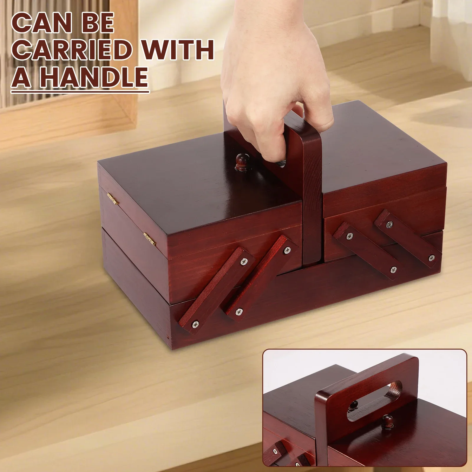 Expandable Sewing Thread Box W - Thread Bobbins Empty 评论和价格