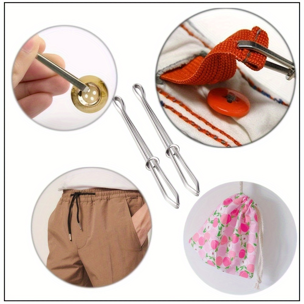 2pcs Elastic Belt Threader, Se - Sewing Thimble Metal 评论和价格