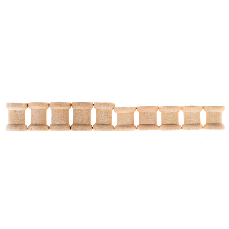 C 100PCS Wooden Empty Thread S - Thread Bobbins Empty 评论和价格