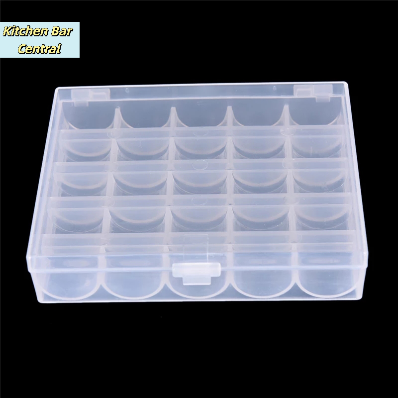 【25 Spools Empty Bobbins Sewin - Bobbin Organizer Box 评论和价格