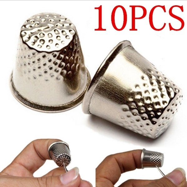 10Pcs Metal Aluminum Top Needl - Sewing Thimble Metal 评论和价格