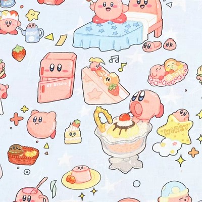 Cartoon Kirby 100 Cotton Fabri - Textile And Sewing Materials 评论和价格
