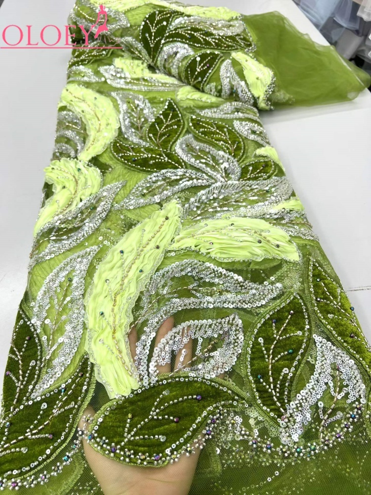 OLOEY Luxury African Sequins B - Sewing Velvet Fabric 评论和价格