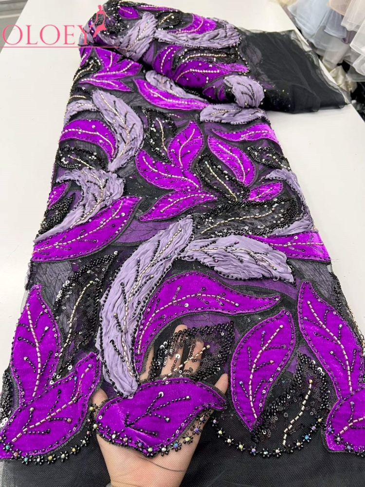 OLOEY Luxury African Sequins B - Sewing Velvet Fabric 评论和价格