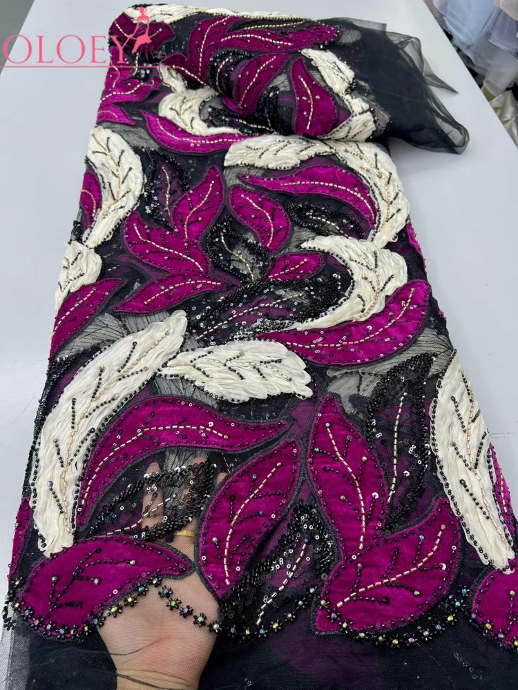 OLOEY Luxury African Sequins B - Sewing Velvet Fabric 评论和价格